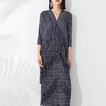 Women's Fashion Fringed Sheath Long Dress