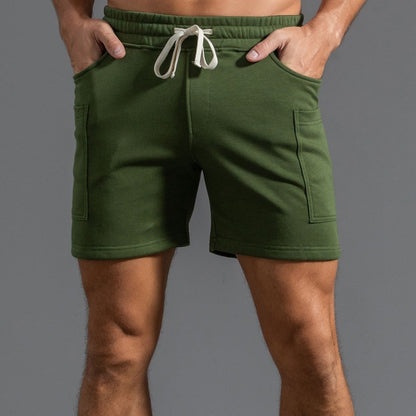 Cotton Sports Shorts Men's Four-point Middle Pants Overalls