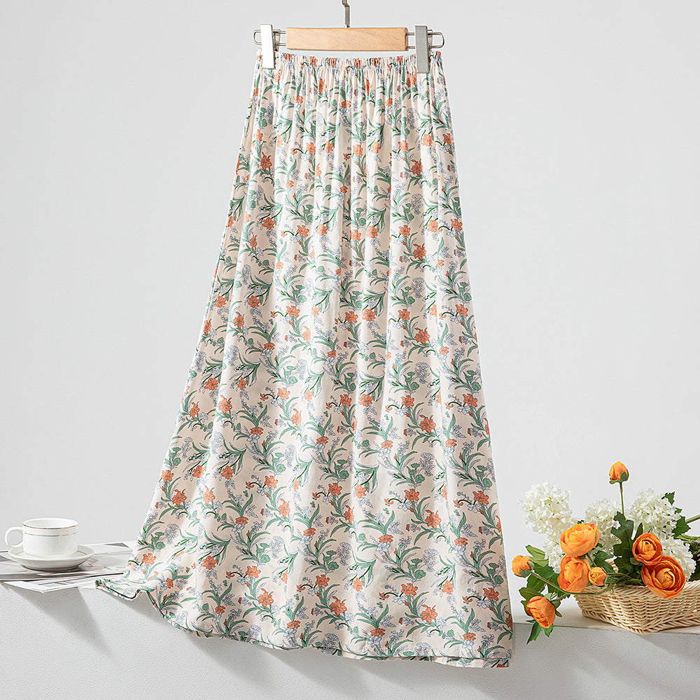 Women's Loose Sweet Cotton Silk Skirt