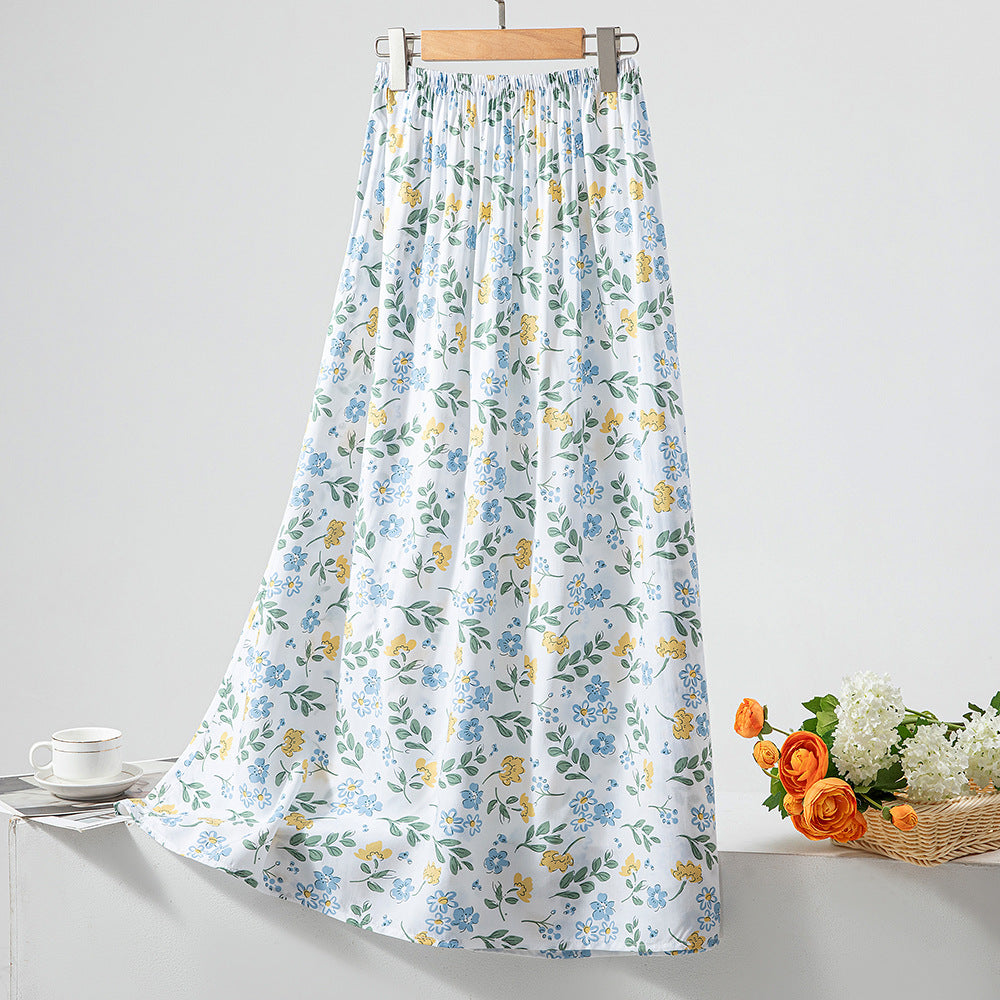Women's Loose Sweet Cotton Silk Skirt