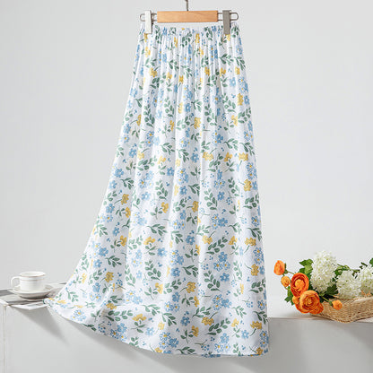 Women's Loose Sweet Cotton Silk Skirt