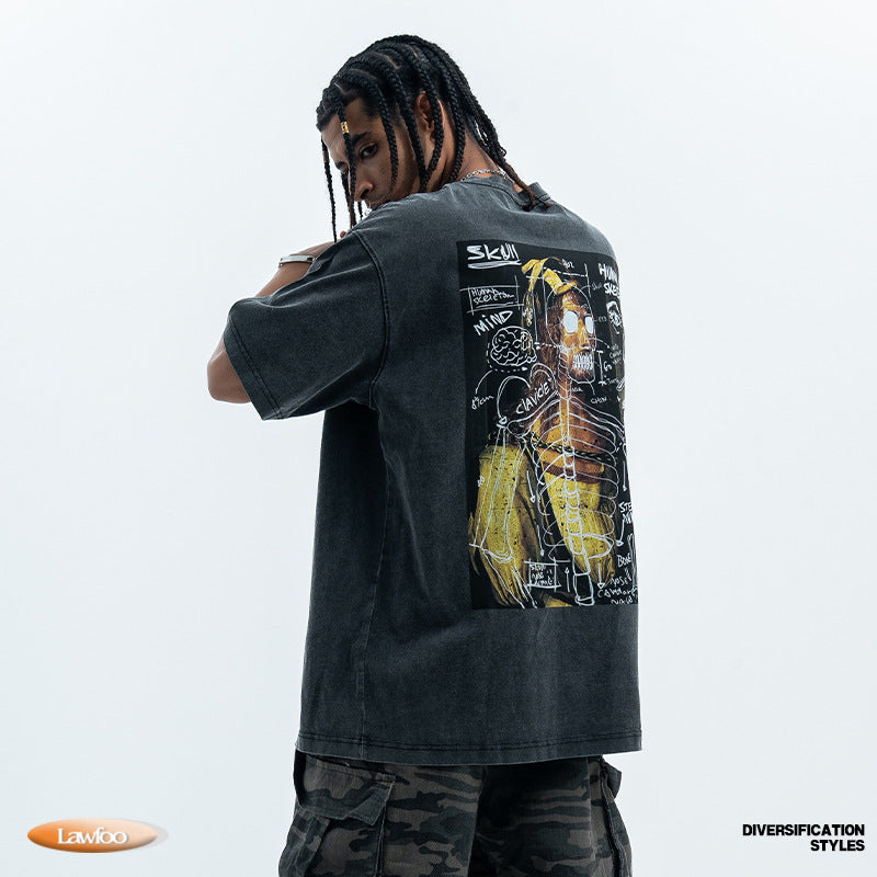 Retro Minority Design Street Hip-hop Loose T-shirt