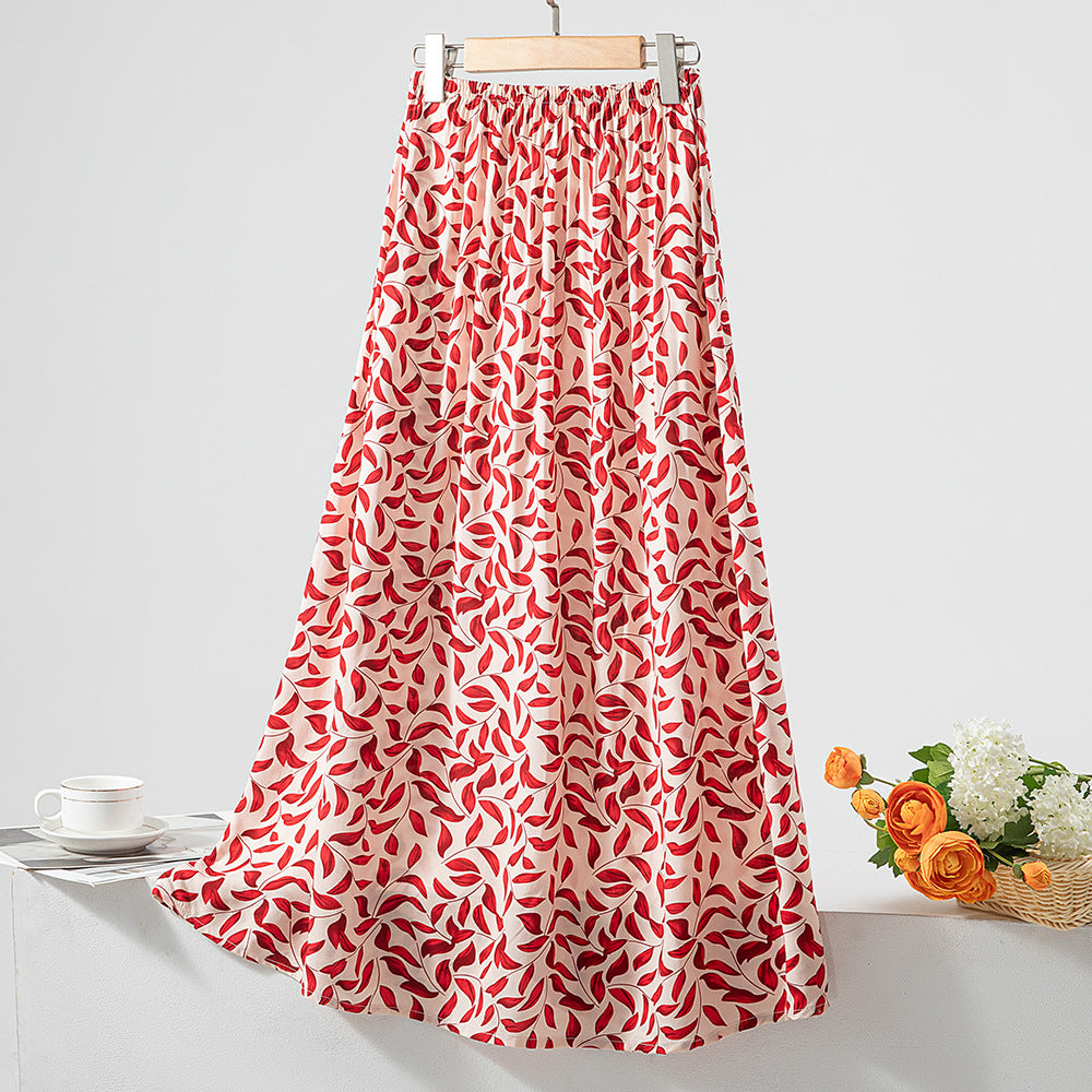 Women's Loose Sweet Cotton Silk Skirt