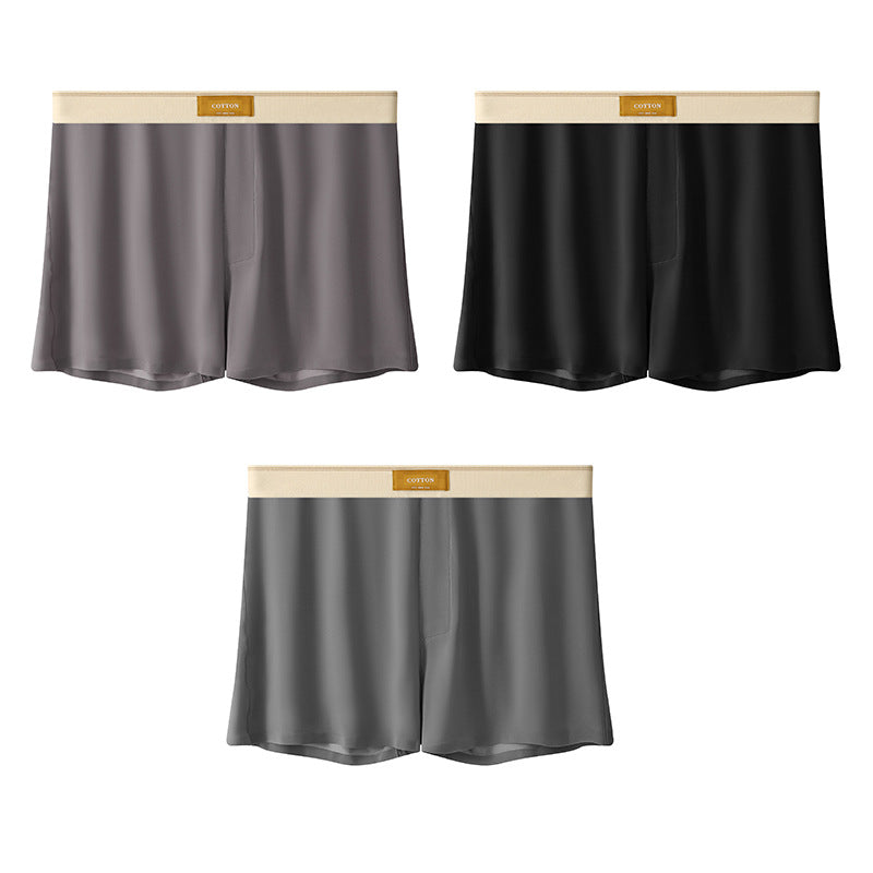 Men's Solid Color Loose Breathable Ice Silk Underwear
