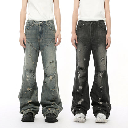 Street Style Broken Hole Design Retro Skinny Jeans