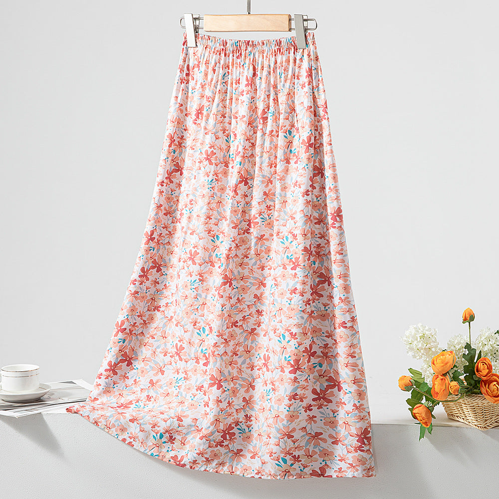 Women's Loose Sweet Cotton Silk Skirt