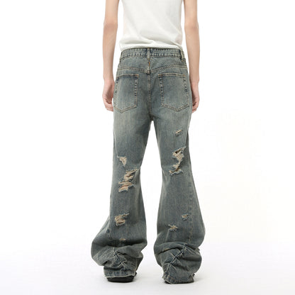 Street Style Broken Hole Design Retro Skinny Jeans