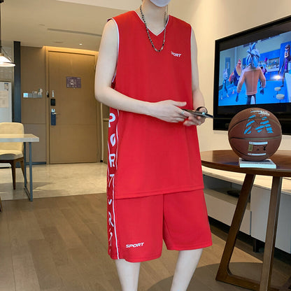 Basketball Wear Short Sleeve Vest Leisure Sports Suit