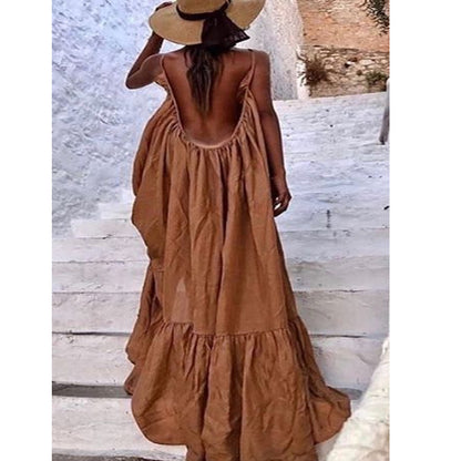 Spaghetti Straps Sleeveless Long Dress Women