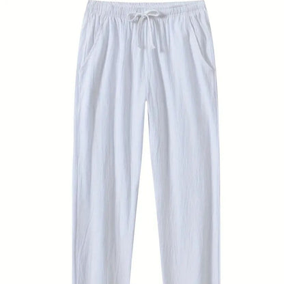 Cotton And Linen Beach Pants Men's Loose Casual