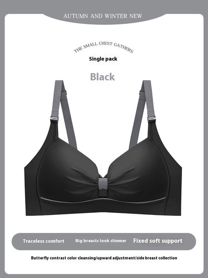 Women's Seamless And Steel Gathered Breathable Bra