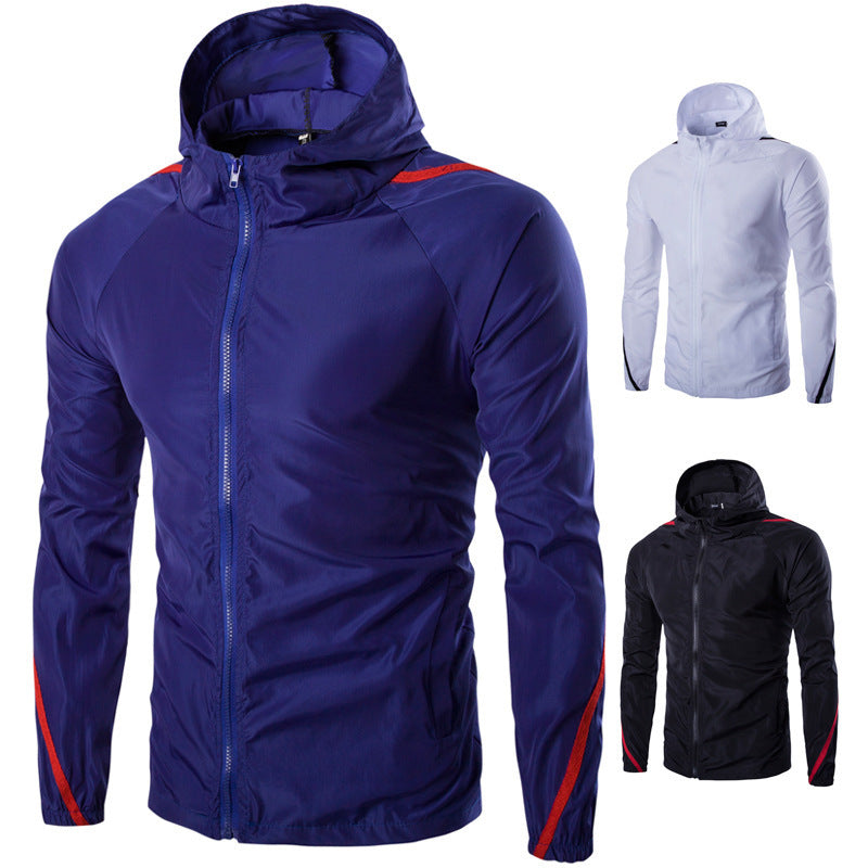 Hooded Sun Protection Jacket With Webbing And Sleeves