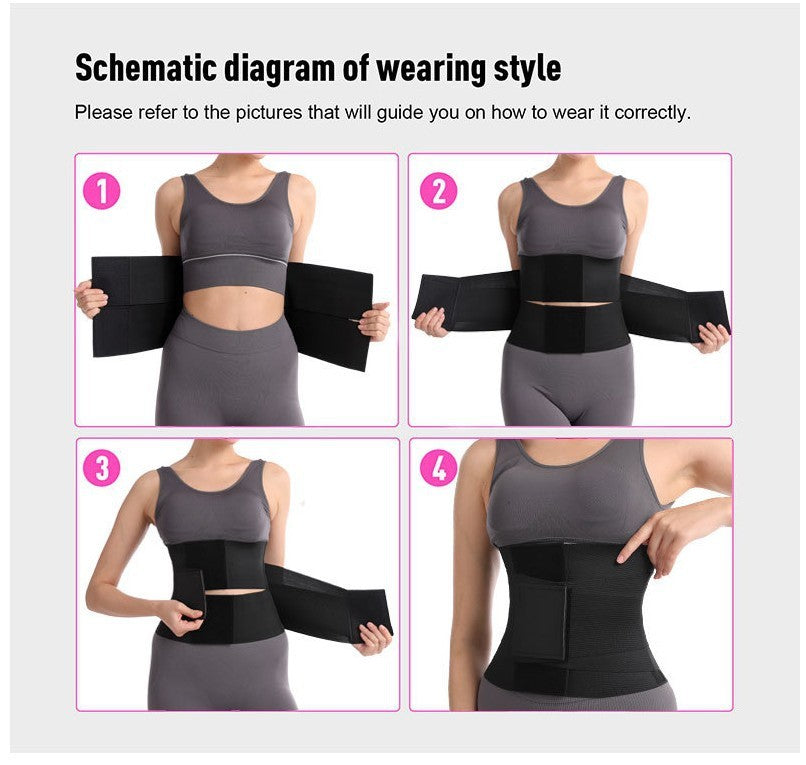 Ladies Waist Training Elastic Wrap Abdominal Belt