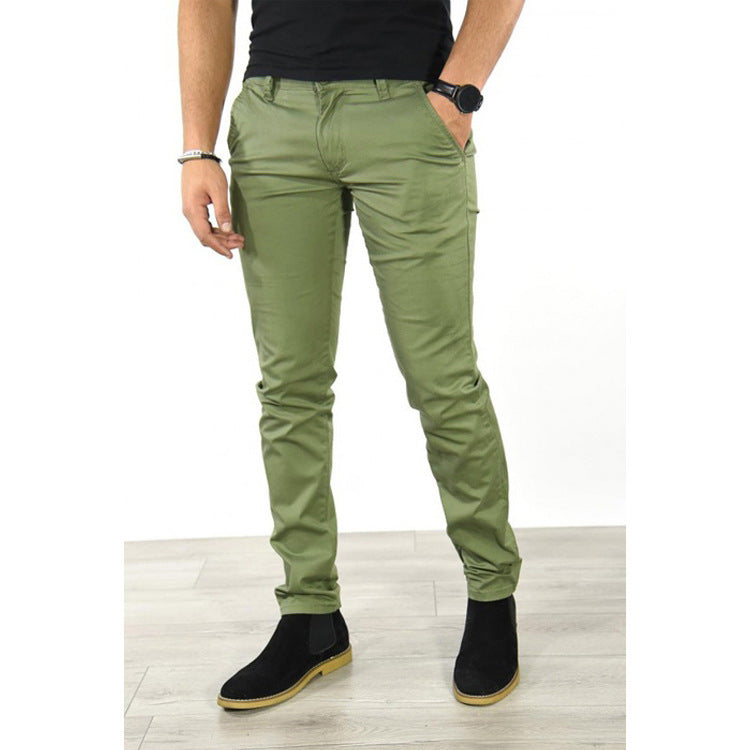 Daily Solid Color Men's New Casual Trousers