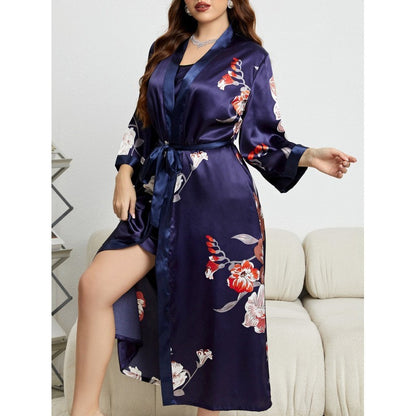 Plus Size Pajamas Women's Fashion Leisure Loose Printed Pajamas