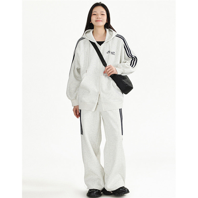 Hooded Sweater Korean Style Loose Slimming Two-piece Suit