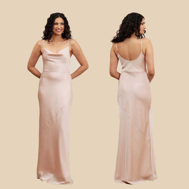 Satin Bridesmaid Dress Girl Group Bestie Dress