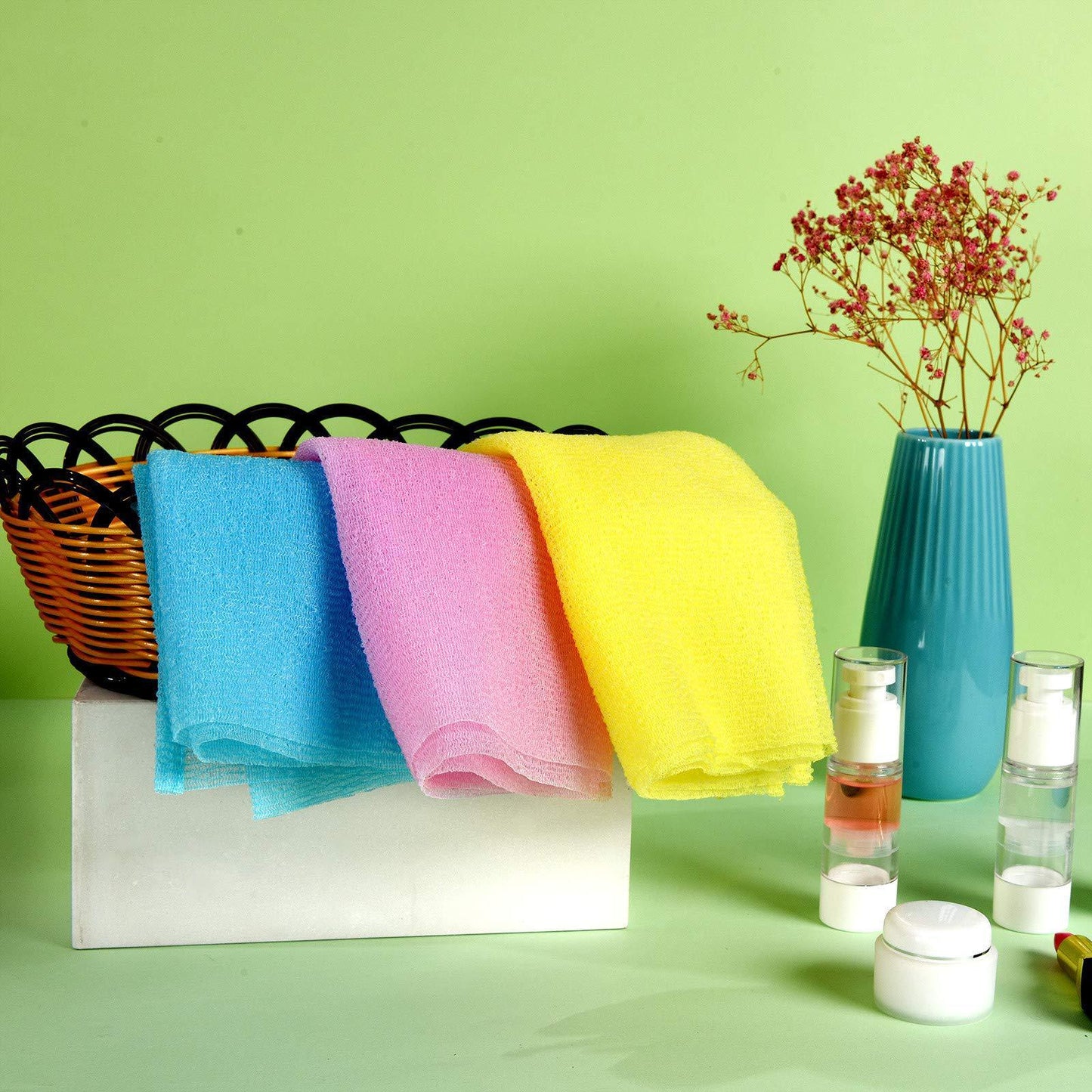 Exfoliating Cleaning Brush Back Rubbing Bath Towel