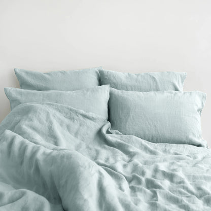 Washed Pure Linen Bed Sheet Quilt Cover Four-piece Set