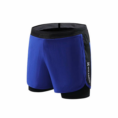 Fake Two-piece Running Shorts Base Elasticity Sports Pants