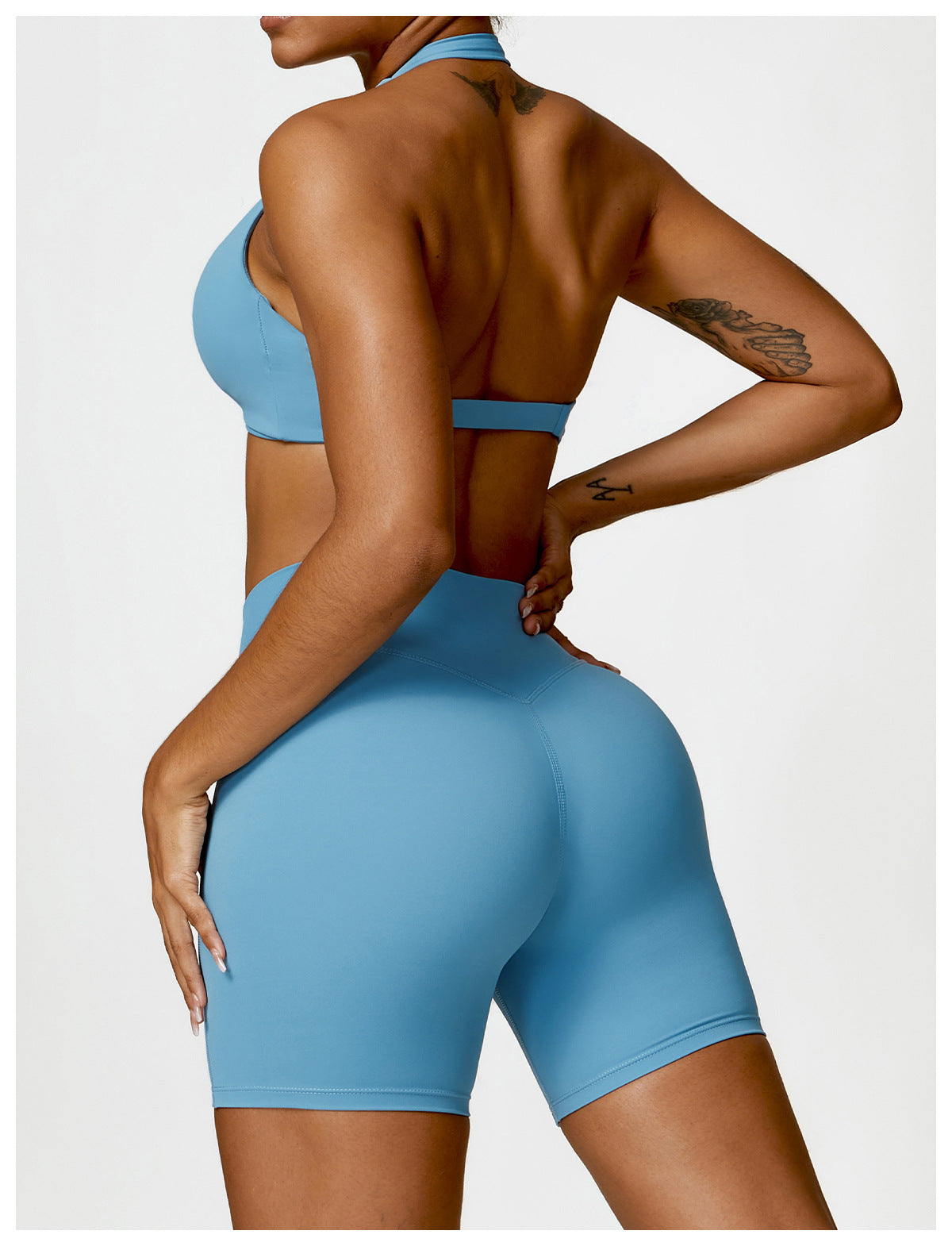 Winter Tight Beauty Back Yoga Suit Quick-drying Workout Clothes Outdoor Running Sports Suit