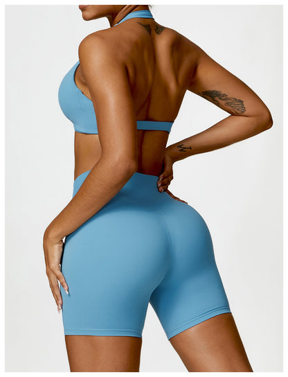 Winter Tight Beauty Back Yoga Suit Quick-drying Workout Clothes Outdoor Running Sports Suit