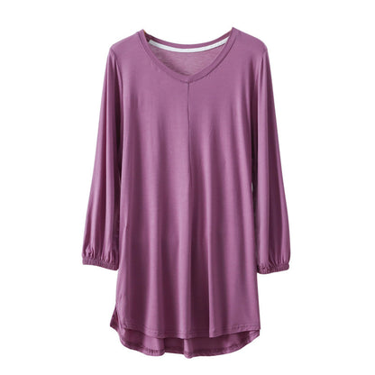 Modal Thin Plus Size Loose Long Sleeve Pajamas