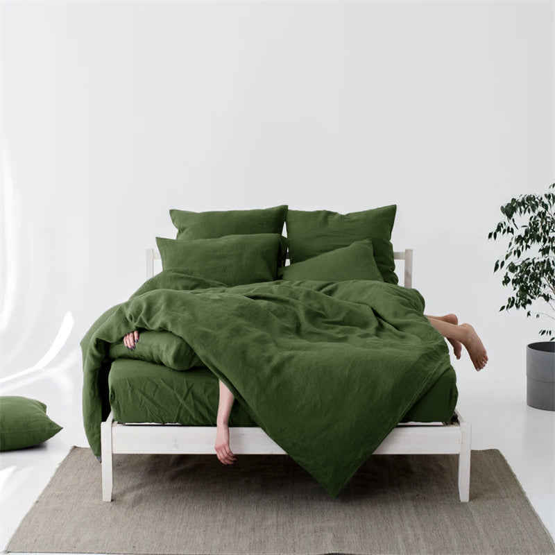 Minimalist Nordic Style Linen Four Piece Set