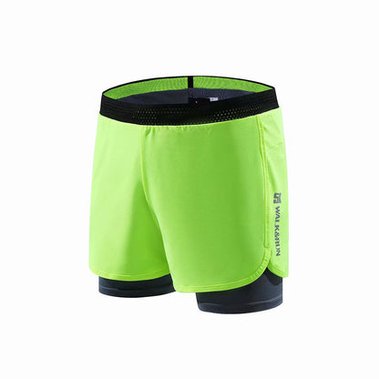 Fake Two-piece Running Shorts Base Elasticity Sports Pants