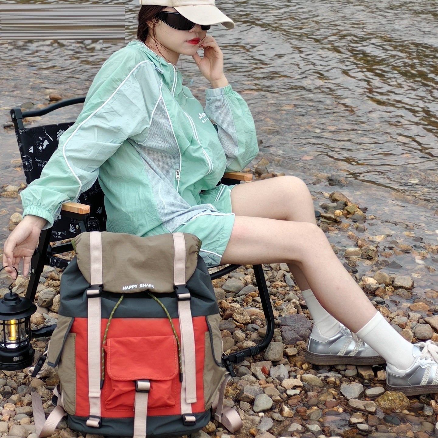 Multi-compartment Large Capacity Contrast Color Outdoor Backpack