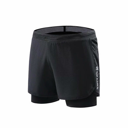 Fake Two-piece Running Shorts Base Elasticity Sports Pants