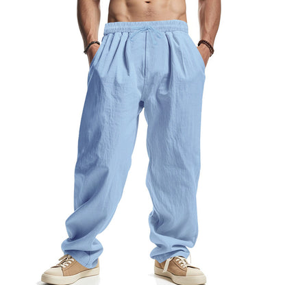 Men's Loose Casual Linen Hip Hop Beach Sports Wide Legs Trousers