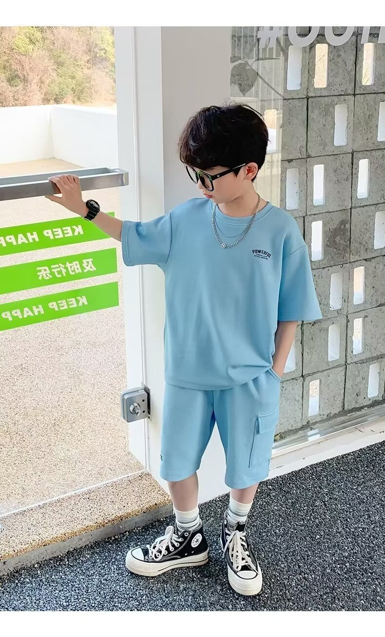 Children's Sports Summer Casual Short Sleeve Suit