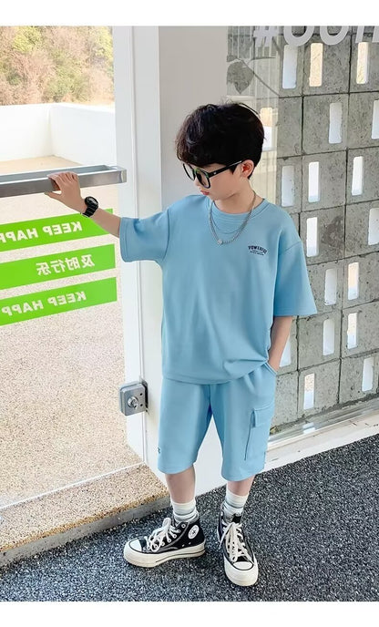 Children's Sports Summer Casual Short Sleeve Suit