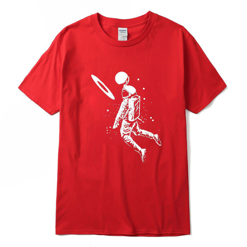New Short Sleeve Top T-Shirt Spaceman Print