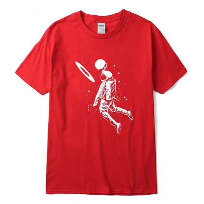 New Short Sleeve Top T-Shirt Spaceman Print