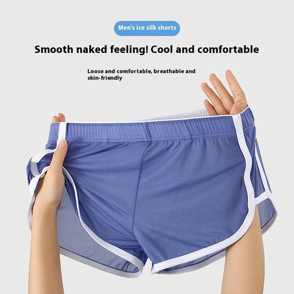 Men's Boxers Summer Ice Silk Ultra-thin Mesh Sports