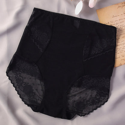 Women's Fashionable Simple Solid Color Lace High Waist Shorts