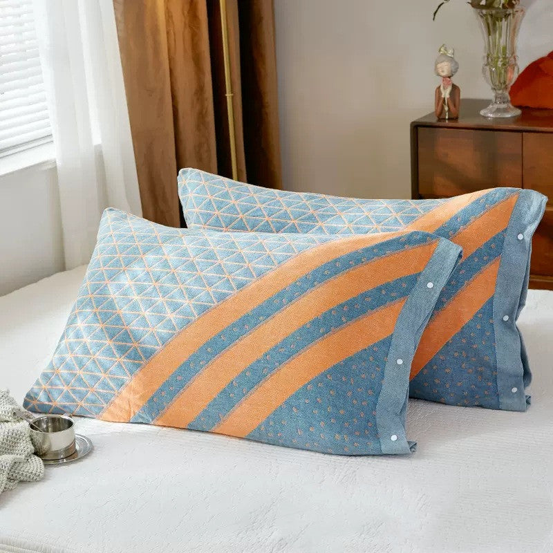 Gauze Pillowcase Single One-pair Package Thickened Plus-sized