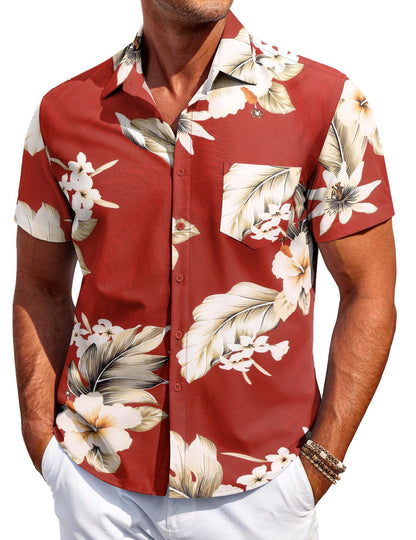 Men's Versatile Trendy Hawaiian Short Sleeve Shirt