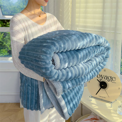 Angora Wool Thickened Roman Pattern Sofa Blanket