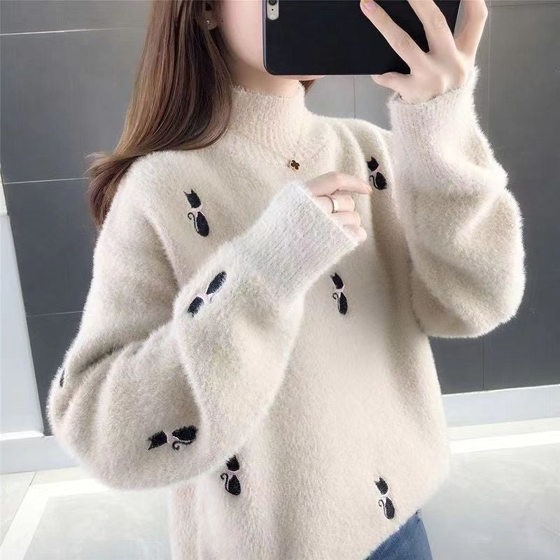 Waterproof Mink Velvet High Sense Women's Sweater Autumn And Winter New