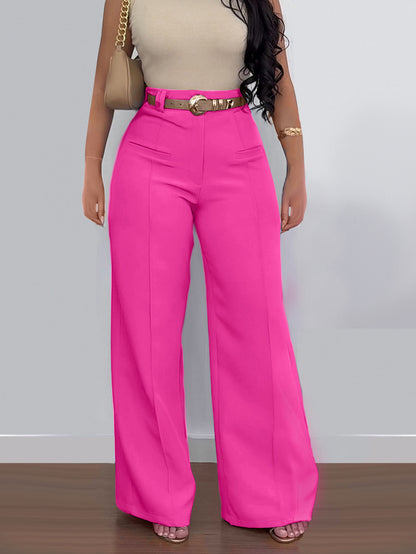 Women's Simple Casual Trousers Do Not Contain Belt