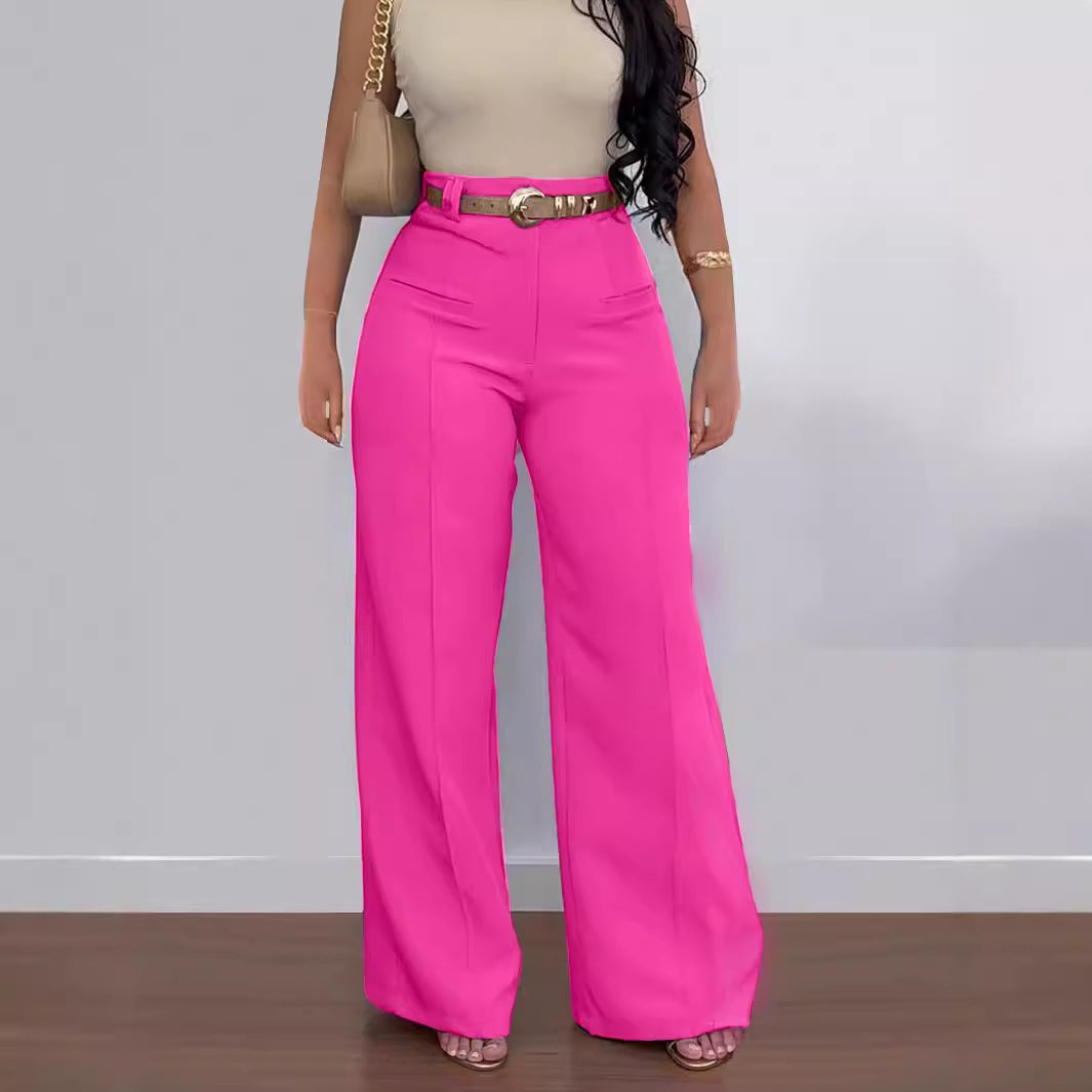 Women's Simple Casual Trousers Do Not Contain Belt