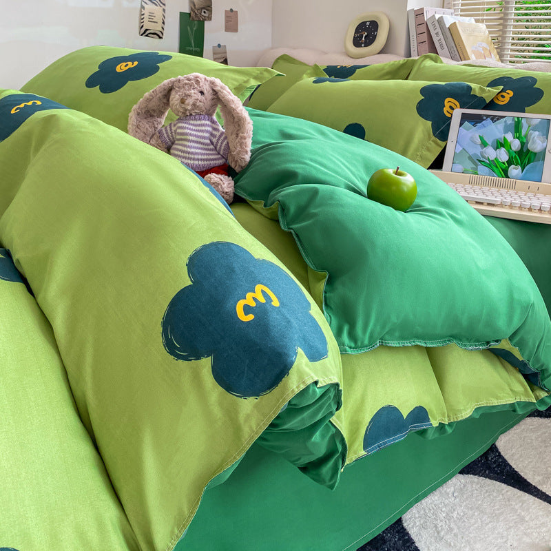 Washed Cotton Student Dormitory Bed Quilt Cover