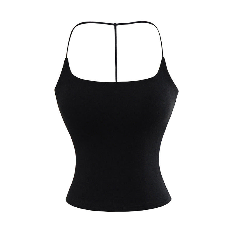 Solid Color Pure Desire Style Slim-fit Detachable Chest Pad Sling