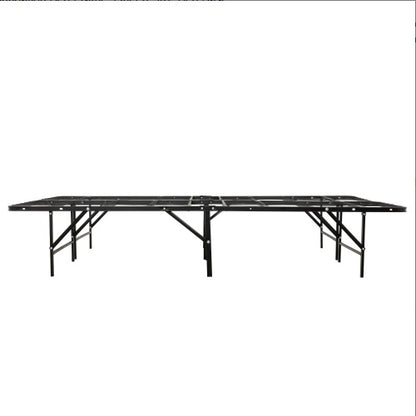 Metal Mattress Foundation Bed Frame, Queen Size Bed Base, Bedroom Furniture, Black