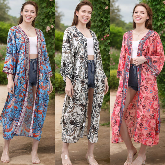 Sunscreen Cotton Printed Thin Beach Bikini Women's Overall