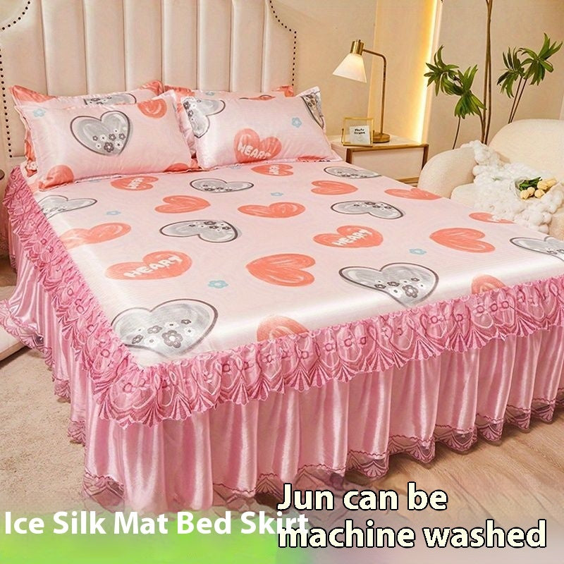 French Skirt Style Ice Silk Washed Cotton Cooling Mat