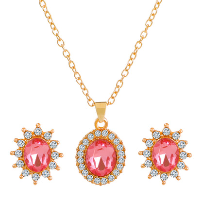 Female SUNFLOWER Earrings And Necklace Set